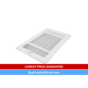 10 x 4 3 Way Stamped Face Register White