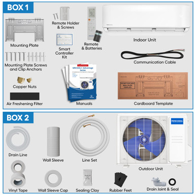 MRCOOL 12,000 BTU Wall Mount Air Handler – A-12-HP-WMAH-115D-O