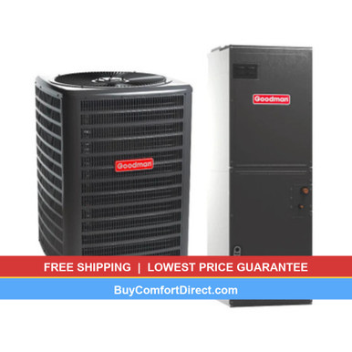 Goodman 1.5 Ton 13.4 SEER2 AC System with Air Handler – Multi-Position – GLXS3BN1810