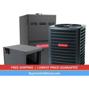 Goodman 2 Ton 14.3 SEER2 40,000 BTU 80% AFUE AC and Furnace System – GLXS4BA2410