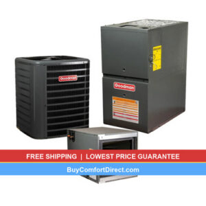 Goodman 3 Ton 17.2 SEER2 60,000 BTU 80% AFUE AC and Furnace System – Horizontal – GLXT7CA3610