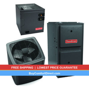 Goodman 5 Ton 17.2 SEER2 100,000 BTU 1% AFUE AC and Furnace System – Horizontal – GLXT7CA6010