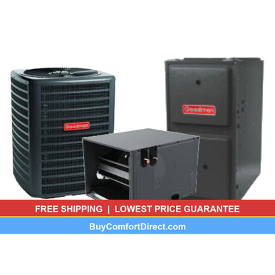 Goodman 2 Ton 15.2 SEER2 40,000 BTU 92% AFUE Dual Fuel System – Horizontal – GLZS5BA2410