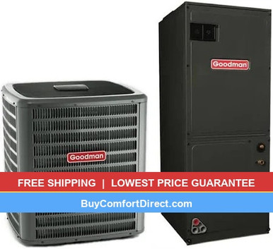 Goodman 2 Ton 17.2 SEER2 AC System with Air Handler – Multi-Position – GLZT7CA2410