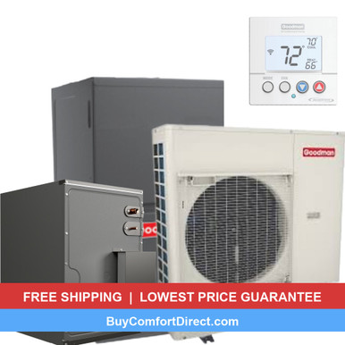 Goodman 1.5 Ton 16.2 SEER2 60,000 BTU 80% AFUE AC and Furnace System – Horizontal – GXV6SS1810
