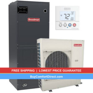 Goodman 1.5 Ton 16.2 SEER2 AC System with Air Handler – Multi-Position – GXV6SS1810