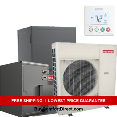 Goodman 5 Ton 16.2 SEER2 100,000 BTU 96% AFUE AC and Furnace System – Horizontal – GXV6SS6010