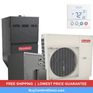 Goodman 3.5 Ton 17.5 SEER2 80,000 BTU 80% AFUE Dual Fuel System – Upflow – GZV7SA4210