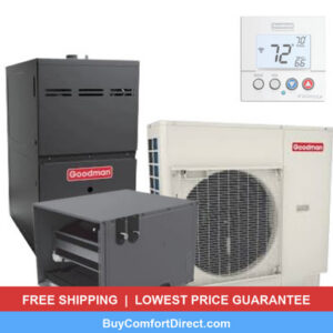 Goodman 3.5 Ton 17.5 SEER2 80,000 BTU 80% AFUE Dual Fuel System – Horizontal – GZV7SA4210