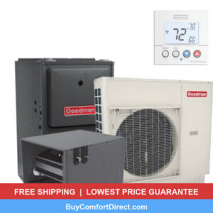 Goodman 3.5 Ton 17.5 SEER2 80,000 BTU 96% AFUE Dual Fuel System – Horizontal – GZV7SA4210