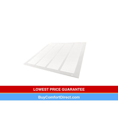 20 x 20 Stamp Faced Sidewall/Ceiling Return Grille White