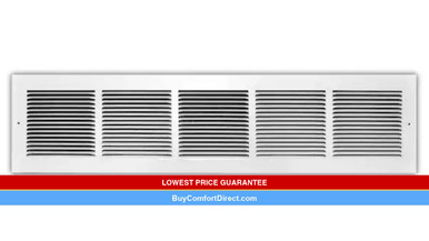 30 x 6 Stamp Faced Sidewall/Ceiling Return Grille White