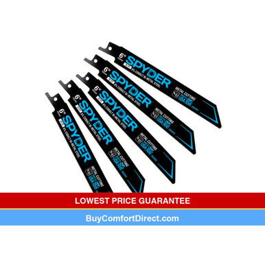 Spyder 5 Piece Black Series Bi Metal Reciprocating Saw Blades 6 in.
