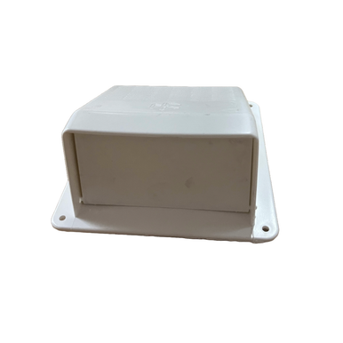 4″ WHITE PLASTIC Dryer EAVE Cap with no collar
