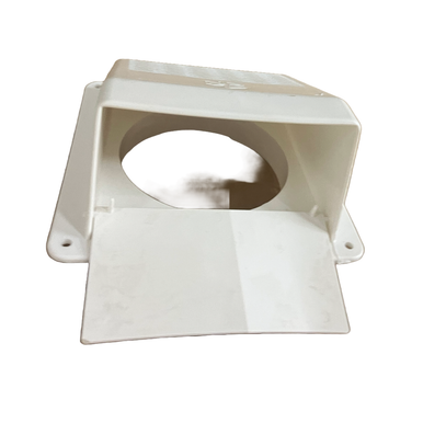 4″ WHITE PLASTIC Dryer EAVE Cap with no collar
