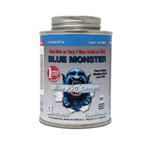 BLUE MONSTER PVC CEMENT 1/4 PINT (4 FL OZ)