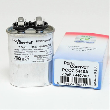 Run Capacitor 7.5 MFD 370/440V Round