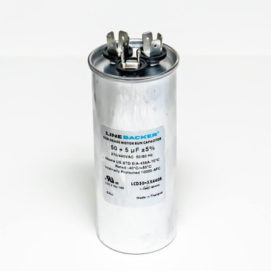 Dual Run Capacitor 50/5 MFD 370/440V Round