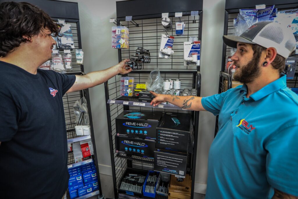 Buy Comfort Direct team members helping with HVAC parts and supplies in Winder, Georgia