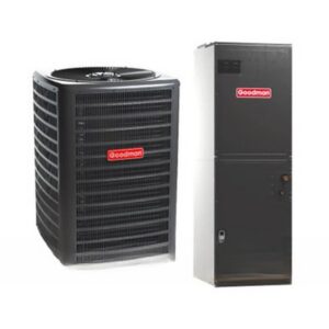 Goodman 1.5 Ton 14.5 SEER2 Air Conditioner + Air Handler System – GLXS3BN1810 / CAPTA1818A3 / MBVB12BP1X00