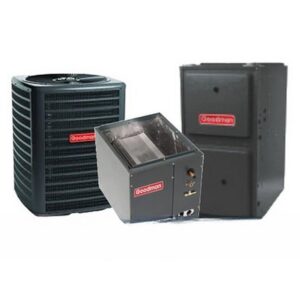 Goodman 5 Ton 15.5 SEER2 Air Conditioner + 100k BTU 96% AFUE Gas Furnace System – GLXS5BA6010 / CAPTA6030C3 / GR9S961005CN