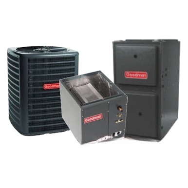 Goodman 1.5 Ton 14.3 SEER2 40,000 BTU 92% AFUE Dual Fuel System - Upflow - GLZS4BA1810