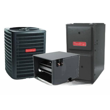 Goodman 3.5 Ton 14.3 SEER2 80,000 BTU 92% AFUE Dual Fuel System - Horizontal - GLZS4BA4210