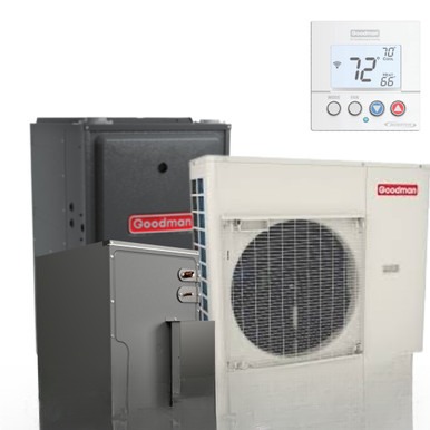 Goodman 3 Ton 17.5 SEER2 80,000 BTU 96% AFUE Dual Fuel System - Upflow - GZV7SA3610